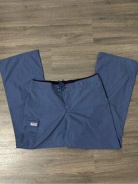 Women’s Mobb Blue Uniform Pants Scrub Pants With Side Pocket and Drawstring Tie